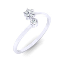 Load image into Gallery viewer, 18Kt white gold real diamond ring 57(1) by diamtrendz