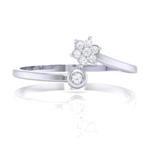 Load image into Gallery viewer, 18Kt white gold real diamond ring 57(2) by diamtrendz