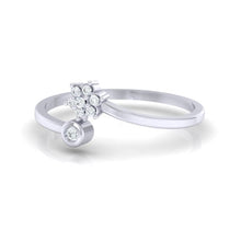 Load image into Gallery viewer, 18Kt white gold real diamond ring 57(3) by diamtrendz