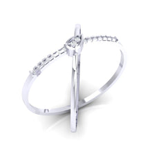 Load image into Gallery viewer, 18Kt white gold real diamond ring by diamtrendz