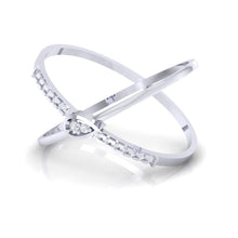 Load image into Gallery viewer, 18Kt white gold real diamond ring by diamtrendz