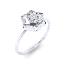 Load image into Gallery viewer, 18Kt white gold real diamond ring by diamtrendz