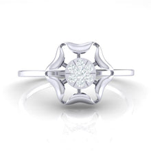 Load image into Gallery viewer, 18Kt white gold real diamond ring by diamtrendz