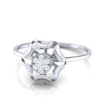 Load image into Gallery viewer, 18Kt white gold real diamond ring by diamtrendz
