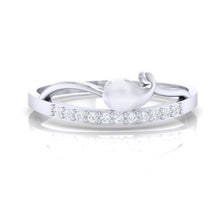Load image into Gallery viewer, 18Kt white gold real diamond ring by diamtrendz