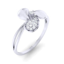 Load image into Gallery viewer, 18Kt white gold real diamond ring by diamtrendz