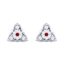 Load image into Gallery viewer, 18Kt white gold real diamond earring by diamtrendz