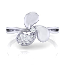 Load image into Gallery viewer, 18Kt white gold real diamond ring by diamtrendz