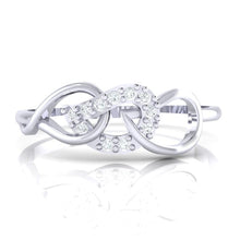 Load image into Gallery viewer, 18Kt white gold real diamond ring by diamtrendz
