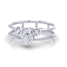Load image into Gallery viewer, 18Kt white gold pear diamond ring by diamtrendz