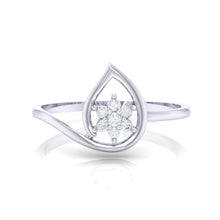 Load image into Gallery viewer, 18Kt white gold pear diamond ring by diamtrendz