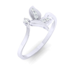 Load image into Gallery viewer, 18Kt white gold real diamond ring by diamtrendz