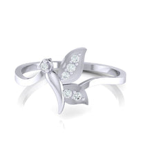 Load image into Gallery viewer, 18Kt white gold real diamond ring by diamtrendz
