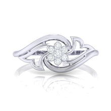 Load image into Gallery viewer, 18Kt white gold Floral diamond ring by diamtrendz