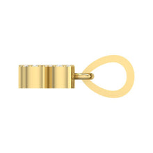 Load image into Gallery viewer, yellow gold alphabet initial letter 'B' diamond pendant - 3