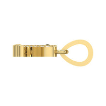 Load image into Gallery viewer, yellow gold alphabet initial letter 'R' diamond pendant - 3