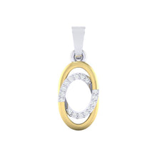 Load image into Gallery viewer, 18Kt gold real diamond oval shape pendant by diamtrendz