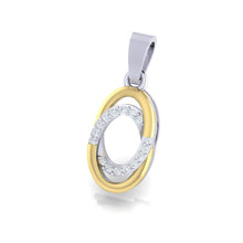 Load image into Gallery viewer, 18Kt gold real diamond oval shape pendant by diamtrendz