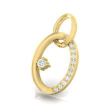 Load image into Gallery viewer, 18Kt gold real diamond oval shape pendant by diamtrendz