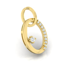 Load image into Gallery viewer, 18Kt gold real diamond oval shape pendant by diamtrendz