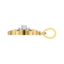 Load image into Gallery viewer, 18Kt gold real diamond floral pendant by diamtrendz