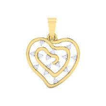 Load image into Gallery viewer, 18Kt gold real diamond heart shape pendant by diamtrendz