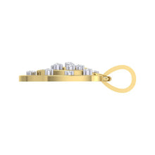 Load image into Gallery viewer, 18Kt gold real diamond heart shape pendant by diamtrendz