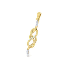 Load image into Gallery viewer, 18Kt gold real diamond infinity shape pendant by diamtrendz