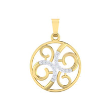 Load image into Gallery viewer, 18Kt gold real diamond pendant by diamtrendz