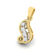 Load image into Gallery viewer, 18Kt gold real diamond pendant by diamtrendz
