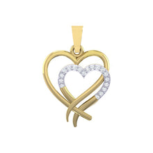 Load image into Gallery viewer, 18Kt gold real diamond heart shape pendant by diamtrendz