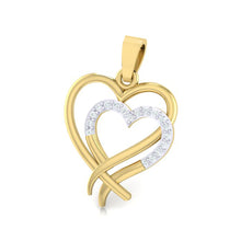 Load image into Gallery viewer, 18Kt gold real diamond heart shape pendant by diamtrendz