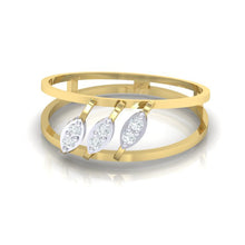 Load image into Gallery viewer, 18Kt gold real diamond ring by diamtrendz