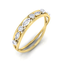 Load image into Gallery viewer, 18Kt gold band diamond ring by diamtrendz