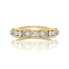 Load image into Gallery viewer, 18Kt gold band diamond ring by diamtrendz
