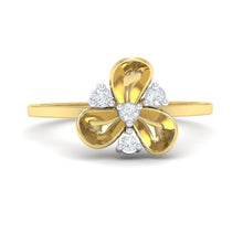Load image into Gallery viewer, 18Kt gold real diamond ring by diamtrendz