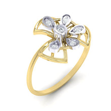 Load image into Gallery viewer, 18Kt gold real diamond ring by diamtrendz