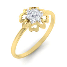 Load image into Gallery viewer, 18Kt gold real diamond ring by diamtrendz
