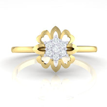 Load image into Gallery viewer, 18Kt gold real diamond ring by diamtrendz