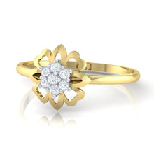 Load image into Gallery viewer, 18Kt gold real diamond ring by diamtrendz