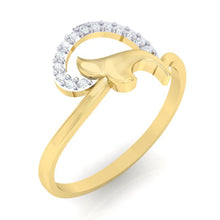 Load image into Gallery viewer, 18Kt gold real diamond ring by diamtrendz