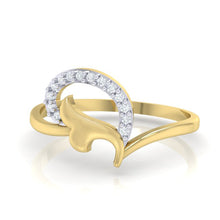 Load image into Gallery viewer, 18Kt gold real diamond ring by diamtrendz