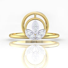 Load image into Gallery viewer, 18Kt gold real diamond ring by diamtrendz