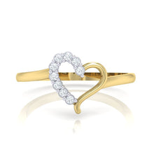 Load image into Gallery viewer, 18Kt gold heart diamond ring by diamtrendz
