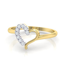 Load image into Gallery viewer, 18Kt gold heart diamond ring by diamtrendz