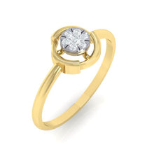 Load image into Gallery viewer, 18Kt gold real diamond ring by diamtrendz