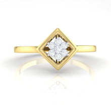 Load image into Gallery viewer, 18Kt gold real diamond ring by diamtrendz
