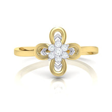Load image into Gallery viewer, 18Kt gold real diamond ring by diamtrendz