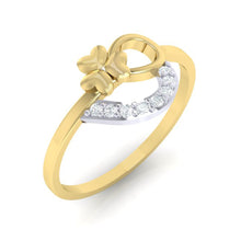 Load image into Gallery viewer, 18Kt gold heart diamond ring by diamtrendz