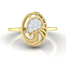 Load image into Gallery viewer, 18Kt gold real diamond ring by diamtrendz